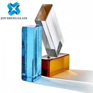China Decoration Solid Glass Brick , Hot Melt Clear Glass Bricks Blocks on sale