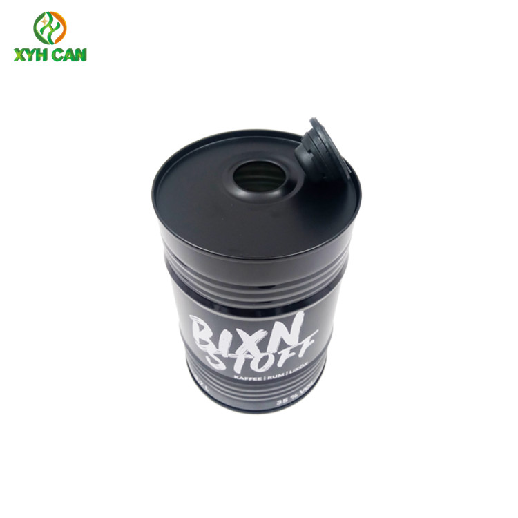 Alcohol Tin Can 750ml-700ml Barrel Shape Vodka Whisky Packaging with Plug