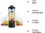 2x500ml Mini Blender Bottle BPA Free For Fruit Vegatable Juice