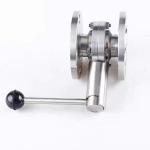 Sanitary Stainless Steel 304 316 Pull Rod Flange Butterfly Valve for Food