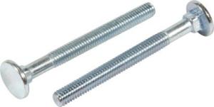 China M6 M8 Square Neck Carriage Bolt ISO Certificated White Galvanized Finished wholesale