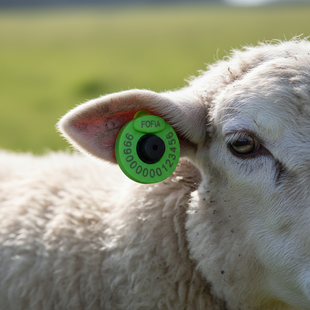 Electronic Custom Ear Tag for Cattle RFID Technology FDX-B Type Plastic & TPU Material Model ET907