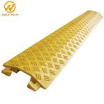 Yellow Single Channel Floor Core Cable Protector Ramp Indoor Usage For Promotion