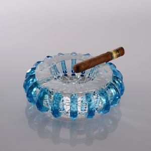 China Exquisite Large Round K9 Crystal Glass Ashtray Small Cigar Ashtray wholesale