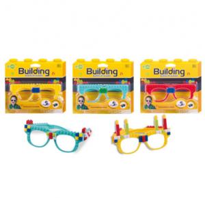 China Amazon cross-border building block glasses with small particle building block manufacturers wholesale children's DIY on sale