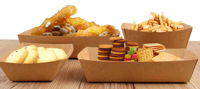 300G + 15G PE Coating Paperboard Food Brown Kraft Paper Sheets for Food Boats