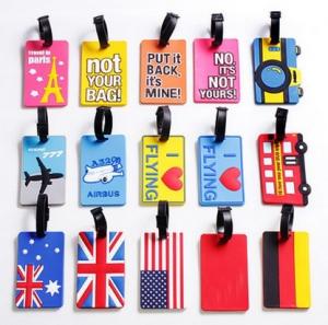 China Custom funny cheap printed pvc travel leather luggage tag for wholesale wholesale