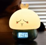 DC5V Silicone Night Light Alarm Clock 1000mA Battery For Kids
