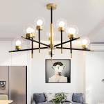 Nordic Glass Ball Modern Pendant Light E27 Wrought Iron Branch Decorative