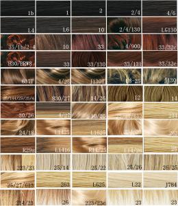 China Synthetic Blonde Hair Color Chart / Hair Dye Color Chart Customer wholesale