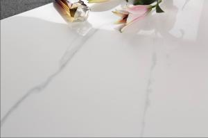 China Super White Carrara Polished Porcelain Tile / Ceramic Marble Floor Tiles wholesale