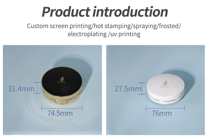 12.5g/15g Volume Luxury Empty Air Cushion Compact Case for Powder Foundation Cream Jars