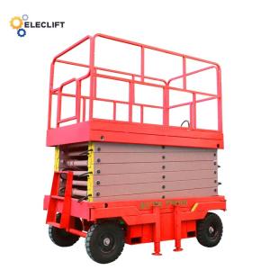 China Electric Outrigger Movable Mobile Scissor Lift 6m-18m Lifting Height wholesale