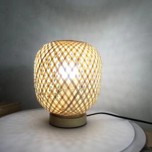 China Living Room Bedroom Chinese Style Hand-woven Wood Art Table Lamps(WH-MTB-92) on sale