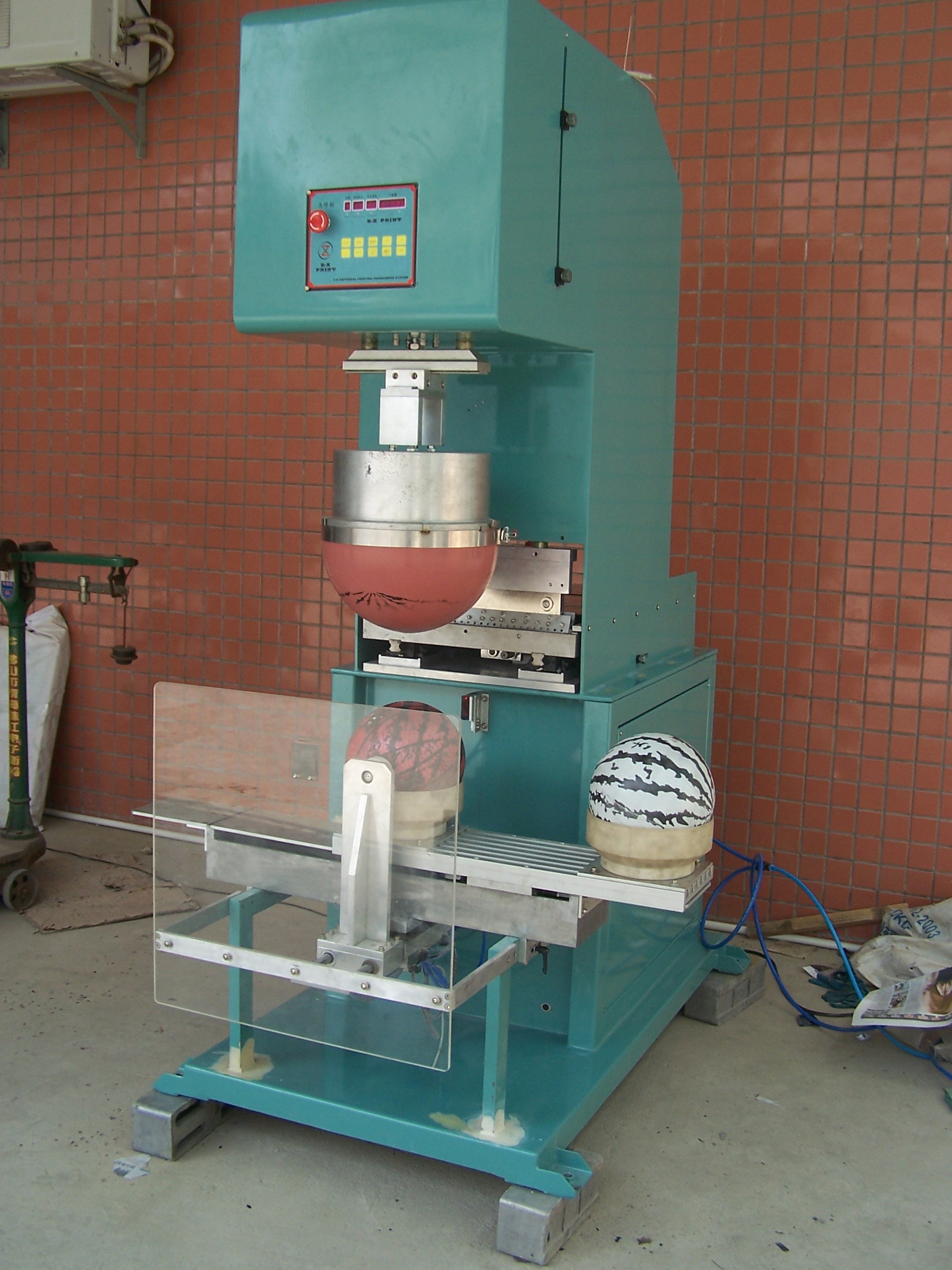 vertical advanced single color big ball pad printing machine for sale