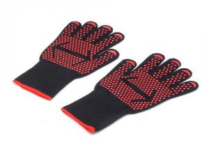 China Non Slip Heat Resistant Silicone Bbq Gloves 30 - 36 Cm Custom Pattern wholesale