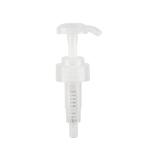 Transparent Striped 28/410 Lotion Pump Spiral Bottom Locking Liquid Dispenser