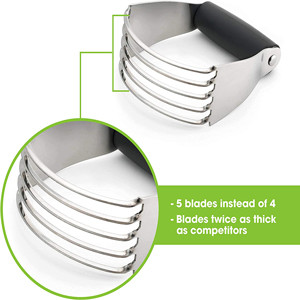 Stainless Steel Dough Blender With Heavy Duty Blades