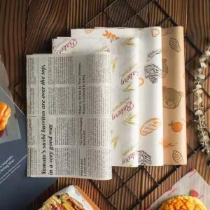 China Reusable Custom Printed Food Wrapping Paper Varnish 80g For Baking wholesale