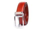 Adjustable Pin Buckle Tan 2.8CM Womens Genuine Leather Belt