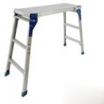 Silver Aluminum Hop Up Stool Platform Ladder For Car Washing