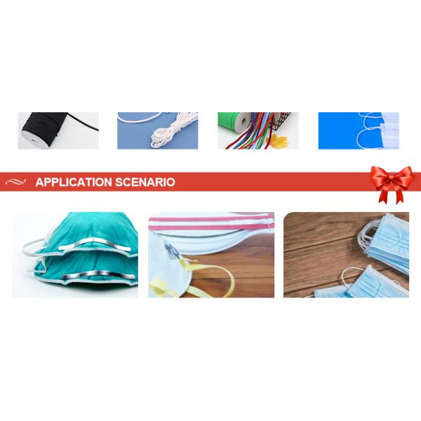 5mm flat adjustable elastic band with buckle earloop cord for facemask earloop strap