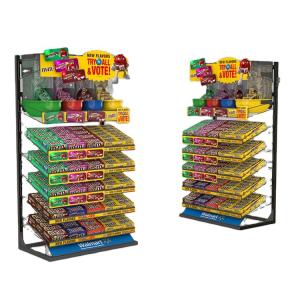 China Candy Point Of Sales Displays Store Snack Display Rack With Removable Metal Trays wholesale