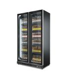 Commercial Double Glass Door Beer Fridge Supermarket Grocery Energy Drink Bottle