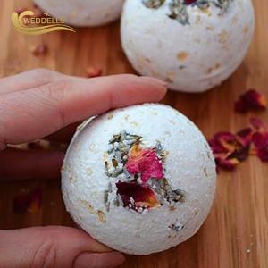 China Single Color Dried Flower Bath Bomb Moisturizing Skincare Dryness Reliever wholesale