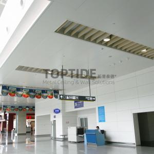 China Foyer Wall Ceiling Decorative Metal Hall Suspended Flat Steel Plate Washable Drop Ceiling Tiles wholesale