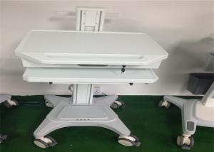 China Medical Working Station Patient Monitor Stand Hydraulic Laptop Computer Cart wholesale