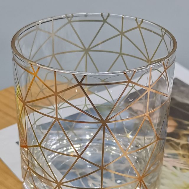 Hot sale lead-free crystal drinking tumbler glass with customized decal