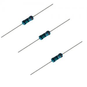China Metal Film Resistors 0.5% And 1% Tolerance Blue Standard Color on sale