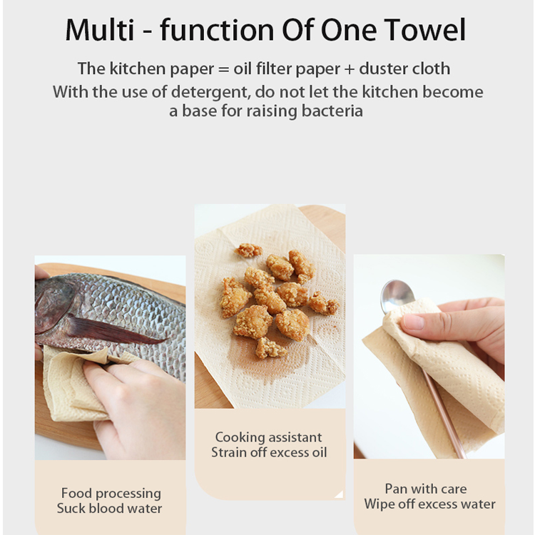 Unbleached Absorbent Extractable Bamboo Paper Hand Towels Kitchen Multifold Paper Towel
