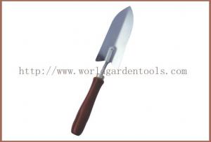 China dark brown wood handle gardening tool with tip best garden trowels wholesale