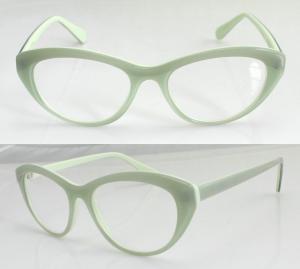 Stylish White Hand Made Acetate Womens Eyeglass Frames With Demo Lens