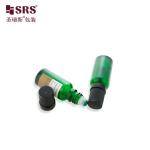 BLPF Round Shape Empty Glass Roller Steel Ball Bottle Labelled With Black Screw