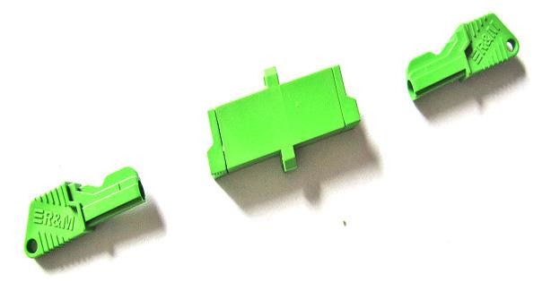 APC Fiber Optic Connector Single Mode FTTH optical cable adapter E2000 With Flange