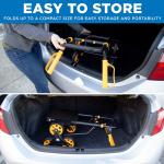 Folding Steel Trolley Platform Handtruck Brake Heavy Industrial Flatbed Truck