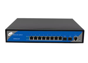 China IP30 8 Port POE Managed Switch 8 Gigabit POE 2 Gigabit SFP Port wholesale