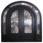 Customized Wrought Iron Main Gate , New Design Entrance Wrought Iron Door