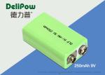 1.0V~9V NIMH Industrial Rechargeable Battery 250mAh With 3 Years Cycle Life