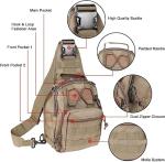 Tactical Shoulder Sling Bag Small Outdoor Chest Pack For Men Traveling, Trekking
