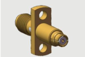 China 2 Hole Flange Mount SSMA Female To SMP Female Flange Mount Adapters Up To 18GHz wholesale