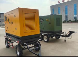 China 60kW 75kVA 80kW 100kVA Mobile Trailer Diesel Generator Customizable and Water Cooling System for Optimal Performance wholesale