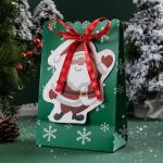 Ribbon Bow Knot Christmas Printed Paper Bags For Gift Packaging 5g/Pcs
