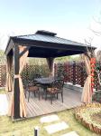 EFEN Metal Pergola Outdoor Metal Hardtop Gazebo Aluminium Roof Canopy Pavilion