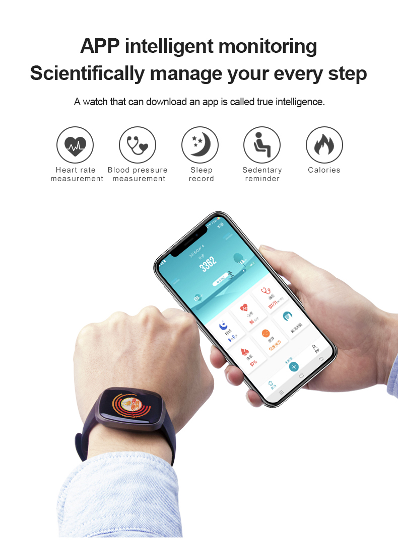 1.3 Inch 36.5g Health Monitoring Smartwatch Heart Rate Blood Pressure GT105 Smart Watch
