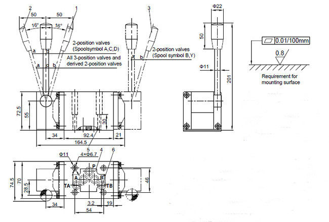 Manual 4 Way Hydraulic Directional Control Valve 1 Spool In Hydraulic System Mechanical