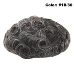 Q6 Human Hair Toupee for Men Soft Swiss Lace Cap with Clear PU Men's Hairpieces